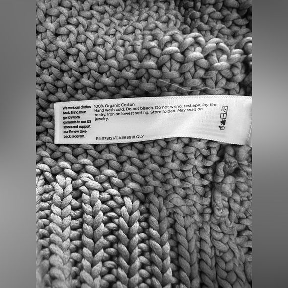 Eileen Fisher Chunky Knit Gray Sweater - Picture 6 of 6